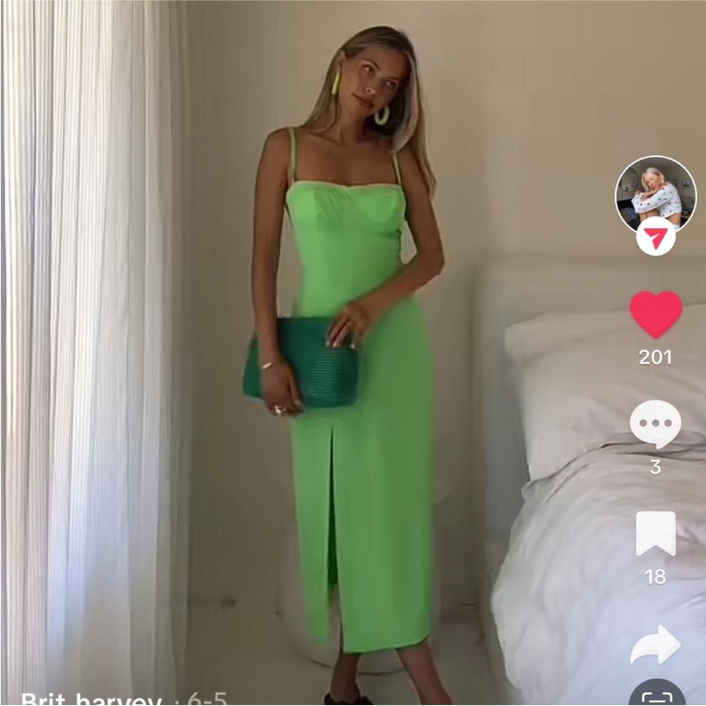 J CREW green midi dress